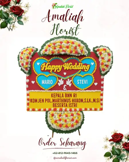 Papan Bunga Pernikahan Air Sebakul